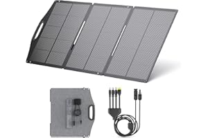 BigBlue 150W Panneaux Solaires Portable ETFE (20,8V/9,23A), N-TYPE Panneau Solaire Pliables avec Béquille, Étanchéité IP68, Chargeur Solaire avec Câble pour Station d’alimentation Camping