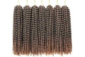 7 paquetes Passion Twist Hair 36cm de pelo de ganchillo con ondas de agua de Passion Twists para mujeres negras niñas ShowJarlly 14 pulgadas extensiones de pelo sintetico para trenzas(14",T1B#30)