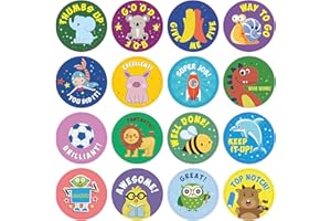 SK SUPKER 16 Designs Animal Stickers for Kids, 1008Pcs Cartoon Stickers for Toddlers School Classroom Home Girls Boys Adult Teacher Parent Grandparent
