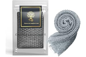 SARHAANA African Net Sponge African Shower Net Djampe Exfoliating Bath Sponge Toilet Flower Glove XL Accessory for Women Men Children Body Scrub Net (Grey)