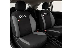 ‎AUTO ACCESSORI LUPEX Auto Accessori Lupex Autositzbezüge kompatibel mit Cinquecento 500, hergestellt in Italien, Polyestergewebe, (Schwarz – Hellgrau Modell 2)