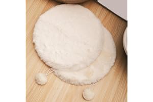 SHENGOCASE 2-Pack 15.7" Round Faux Rabbit Fur Cat Dog Bed Cushion Pad Mat, Cat Tree Tower Replacement Cushion Pad for Window Perch Carrier House Cage Crate Kennel Furniture