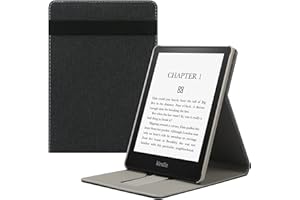 HoYiXi Składane etui kompatybilne z 6,8" Kindle Paperwhite wersja 11. generacji 2021 i Kindle Paperwhite Signature Edition 2021 pionowa osłona z klapką - czarne