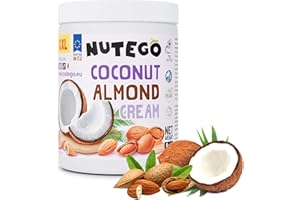 Nutego Burro di Mandorle e Cocco 1kg - Crema Proteica Spalmabile al Cocco, Naturale - Vegan, Senza Lattosio