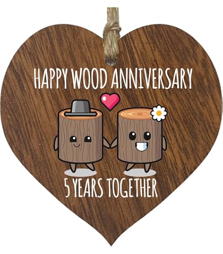 Targa regalo in legno per due anni come marito e moglie, anniversario di matrimonio - Italia