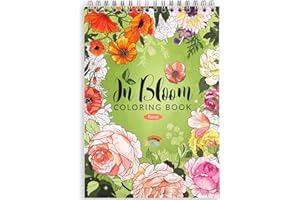 Colorya Libro Da Colorare Per Adulti | In Bloom Edition | Con Rilegatura A Spirale E Carta Di Qualità In Formato A4