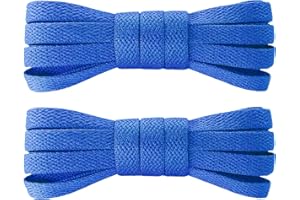 7STROBBS 2 Paires Lacets Chaussures Plats pour Baskets(Largeur:8mm) Remplacements Lacets Plats pour Tout Type de Chaussures ou Bottes Adults Enfants
