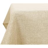 Deconovo Rectangular Anti-Stain Waterproof Table Cover, 52 x 70 Inches | Decorative Tablecloth with Linen Effect, Easy to Cle