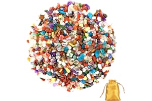 CLCIOSIS 500g 9-12mm Trommelsteine Bring Eine Tasche Mit Aquarium Succulents Mini Landscapes Mini Aquariums Vase Fillers Edelsteine Kinder Steine,Edelsteine für Kinder Verwendet für Spiele und Dekorationen