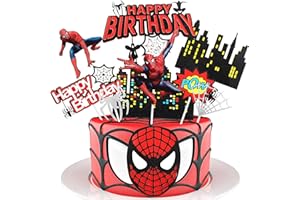 Xingsky Deko Kuchen Geburtstag, 10 Stück Spiderman Tortendeko, Spiderman Cupcake Topper, Tortendeko für Kinder Party Kuchen Dekoration Supplies, Cupcake Geburtstag Party