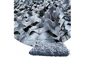 DZHTUF Verdunkelung Tarnnetz,graues Camouflage Netz,2x3m,3x4m,4x5m,5x6m,Armee Jagd Tarnnetz mit verstärktem,wasserdichtes Camo Netz,militärisches Thema Party Dekoration Tarnnetz,Grey-3x3m(118.11*118.11in)