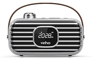 Veho MD-2 Mode Wireless Speaker with DAB+ Radio | FM Radio | Portable | V5.0 Bluetooth | Alarm Clock | 6 Watts RMS | VSS-240-MD2-C