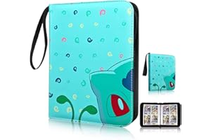 SUDWASI Trading Card Binder with Zipper,Trading Card Holder for Cards,Trainer Trading Card Album,Removable Card Holder 50 Pages, Can Hold 400 Cards,Card Folder Gifts for Boys Girls Collector