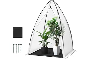 WOLTU Folieväxthus, växtskyddstält mot kyla, halvtransparent tomatväxthus för vinterbruk, stabilt, för balkong/trädgård, 120