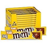 M&M's Barretta Peanut Al Cioccolato Con Arachidi, Confezione da 24 barrette di 34g Ognuna, Totale 816 g