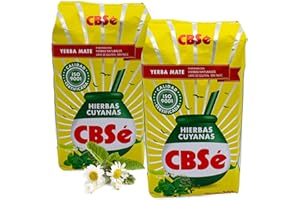 YERBEE CBSé Yerba Maté Thé Herbes de Cuyan 1 kg (0,5 kg x 2) | Thé maté d'Argentine | Boisson revigorante et énergisante