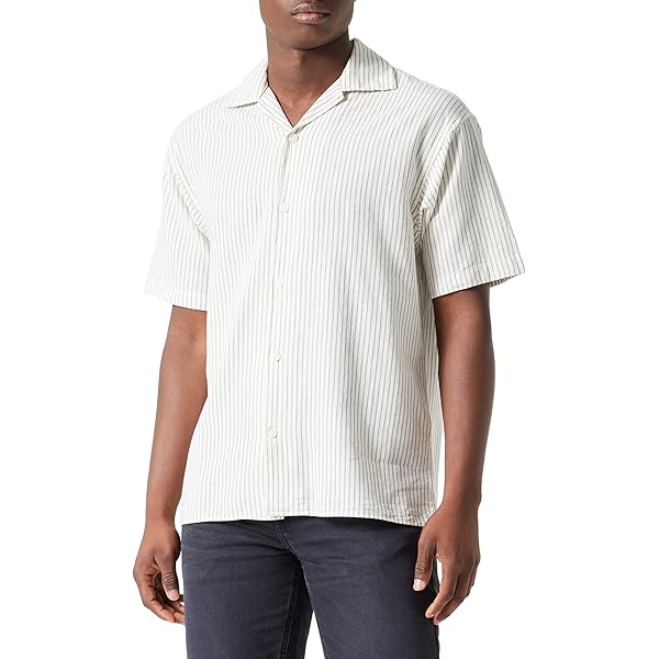 Jack & Jones JJEENZO STRIPE RESORT - Overhemd - sky captain/donkerblauw