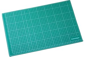 transotype Schneidematte, 60 x 45 cm groß, grün-schwarz, selbstheilende Unterlage mit feinem Raster, doppelseitig nutzbar