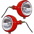Allpartssource RED Headlights/Head Lamp Set Suitable for Massey Ferguson Mahindra Tractor 275 575 Other Universal Tractors Red Light Set of 2 Pieces (LH+RH)