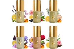 OUD RENAD Oud Attar Perfume Oil Set (6×2ml) – Premium Floral & Oud Fragrance for Women & Men – Includes 6 Exquisite Floral-Inspired & Oriental Scents – Long-Lasting Concentrated Perfume Oil Collection.