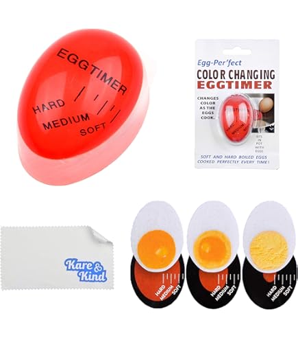 FOREV Timer Per Uova Sode Che Cambia Colore – 2 Pezzi, Indicatore Di Cottura Morbido, Medio O Sodo – Gadget Da Cucina
