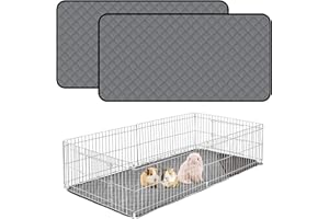 BEUEYFR Guinea Pig Cage Liners，Fast Absorbent Guinea Pig Fleece Bedding for Midwest and C&C Cages with Leakproof Bottom for Small Animals 24"x 48"x 2