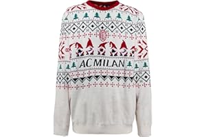 A.C. Milan - Maglione Natalizio, Christmas 2025, Maglione Natale da Uomo e Bambino, Prodotto Ufficiale