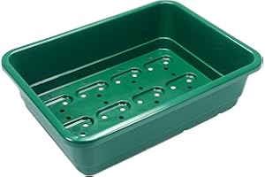 Britten & James Small Seed Tray Green with Holes [Pack of 12] 23 x 17cm/9 x 6.5