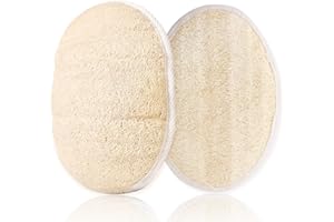 IMPODITIONGS 2 Pièces éponges en luffa naturel, Éponge Exfoliante en Luffa Naturel, Pour le Corps Éponge de Bain Douche, Pour le bain et le spa femmes et hommes