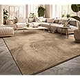 TT Home Large Rug Short Pile Monochrome Modern Design Washable, colour: Dark Beige, Size:240x340 cm