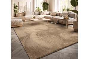 TT Home Tappeto Salotto Pelo Corto Monocolore Design Moderno Lavabile Giallo Oro, Colore: Beige Scuro, Dimensione:200x280 cm