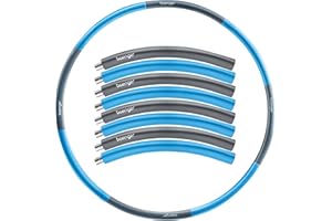 ‎BAENGER baenger Hula Hoop Reifen Erwachsene Edelstahlkern [EXTRA STABIL] 8 Segmente Hullahub Reifen zum Abnehmen für Anfänger & Fortgeschrittene [1,2 KG] inkl. eBook