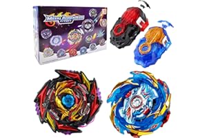 Acebwhtoy 2 in 1 Bey Burst Starter Blade Set, 4D Bey Metal Fusion Blade with Launcher, Gift for Children's Day,Christmas, Birthday, Spinning Top for Children aged 6+