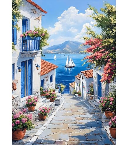 Kit Diamond Painting 5D Cabane Moulin à Vent 30x40 Cm - Loisir Créatif Pour Adultes Débutants