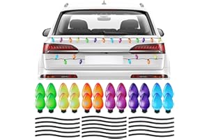 SPOKKI 40 Pieces Reflective Car Magnets Stickers Set, Light Bulb Shape Decals for Halloween, Decorating Travel Cars, Refrigerator (24 Bulbs + 16 Wires)