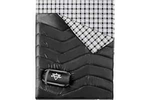 ETGLCOZY Double Sleeping Bag for Adults Camping, XL Queen Size Sleeping Bag for All Season Hiking Backpacking, 2 Person Sleeping Bag Lightweight Waterproof for Cold Weather & Warm