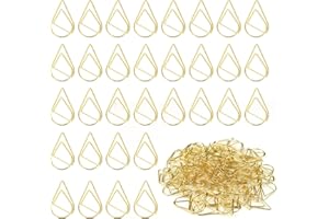 Lotnut "150 metalowych klipsów papierowych, zakładki, złote zaciski w kształcie kropli wody, akcesoria szkolne, krople, spinacze biurowe, spinacze do książek, zdjęć, plakatów, notatek, papieru"