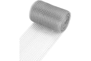 Ixydor Treillis Métallique en Acier Inoxydable, 12M x 127mm Grillage Fine Maille, Grille Maille Métallique Anti Rongeur pour La Protection des Rongeurs, Protection des Semis Et des Graines
