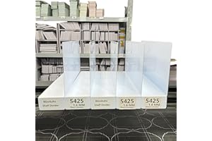 8GNITUHS 50 pezzi divisori per mensole per biblioteca, divisori per rack, divisori per mensole dai, divisori adesivi. Divisori per cassetti regolabili, divisori per mensole adesivi, organizer per mensole