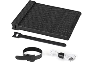 BAROCE 100 Piezas de Bridas Reutilizables para Cables, 15cm Ajustables de Nylon con Gancho y Bucle, Organizador de Cables para Oficina, Hogar, Jardín y Más - negro