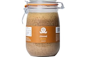 Nutural World - Smooth Almond Nut Butter (1kg) - Glass - *** New Packaging *** - Great Taste Award Winner - 100% Pure - single ingredient