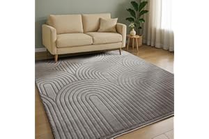 ‎BENUTA benuta Basic Dywan salon Claire - Szary 200x300 cm - Minimalistyczny geometryczny retro - Łatwy w czyszczeniu - Odpowiedni na ogrzewanie podłogowe