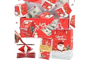 YXTECD Surprise Gift Box Explosion for Money, Unique Folding Bouncing Red Envelope Gift Box, Merry Christmas Folding Bouncing Gift Boxes, Cash Explosion Luxury for Birthday Anniversary(16 Bounces)