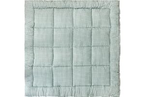 MOLIS & CO molis&co - Baby Play Mat for Floor 120x120 cm - Extra Thick 5 cm Soft Playmat for Newborns in a Stylish Unisex Design - 100% Cotton (Oeko-TEX) - Machine Washable (Mint Tea)