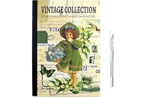 VESZOEN 800+ Piezas Pegatinas Scrapbooking Pegatinas Vintage Scrapbooking Materiales Scrapbook Stickers Scrapbook Pegatinas para Álbumes de Recortes, Álbum de fotos, Cuaderno Diario 24 Hojas Verde