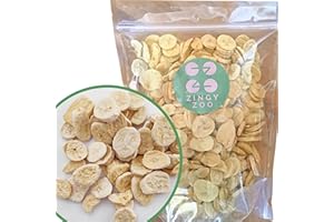 ZINGY ZOO Frutta Liofilizzata Banane Essiccate | XL 350g Banana Disidratata | Banane Secche Banana Secca Puro Gusto di Frutta Fresca | Sapore di Banane Fresche for Banana Polvere Freeze Dried Fruit Banana Chips
