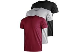 Funktionsshirt Herren Sport T Shirt Kurzarm 3er Pack Atmungsaktiv Männer Tshirt Sportkleidung Workout Schnelltrocknend Sportshirt Funktion Training Laufshirt S - 4XL