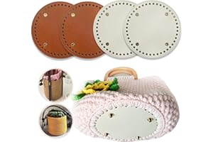 SHFYFHS 4 Stück Taschenboden PU, Tasche Boden 15x15cm, Stricken Häkeln Taschenboden, Taschenboden PU Leder, Für Taschenherstellung Handtasche / Schultertasche / Geldbörse DIY Korbflechten Häkelzubehör 2Farben