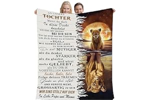 ‎YGFADH Kuscheldecke Personalisierte Flauschige Geschenke Decke An Unsere Tochter von Eltern,Super Weiche Decke Mama und Papa für Tochter Positive Ermutigung und Liebe Tochter Sofadecke Eltern für Tochter