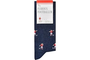 THE ATHLETIC GENT The Furious Footballer Socks - Funny Football Socks - Funny Football Gift for Men - 1 Pair, Size 7 to 12 - Fun Footballer Socks